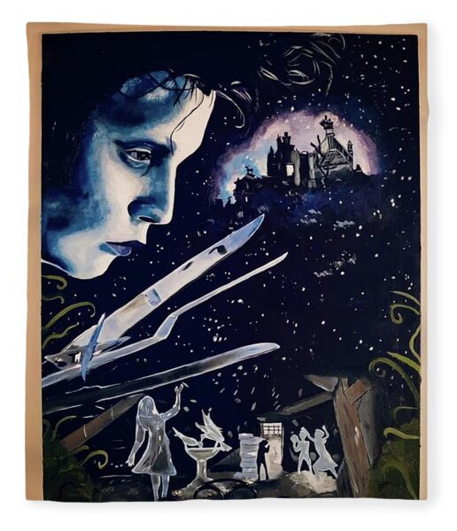 Edward Scissorhands "Movie Poster Fleece Blanket 36x58 
