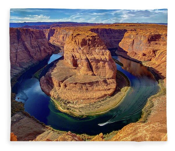  Photograph - Horseshoe Bend and Boat by Tim Stanley