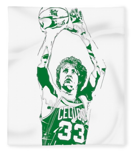 Sleep Squad Boston Celtics Larry Bird 60 x 80 Raschel Plush Jersey Blanket