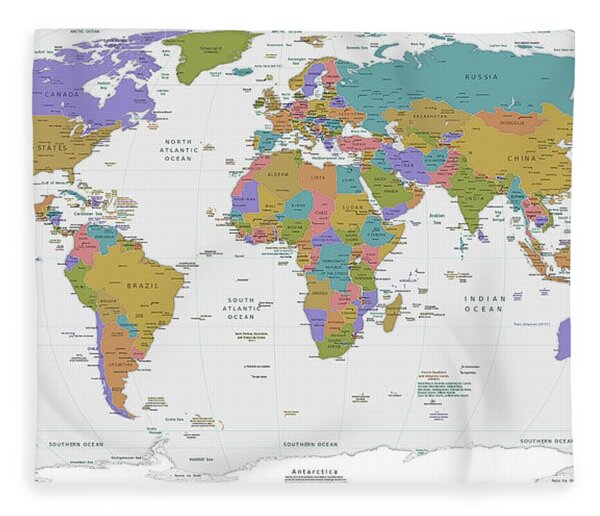 Middle Earth Maps Fleece Blanket by Santhana Ya - Pixels