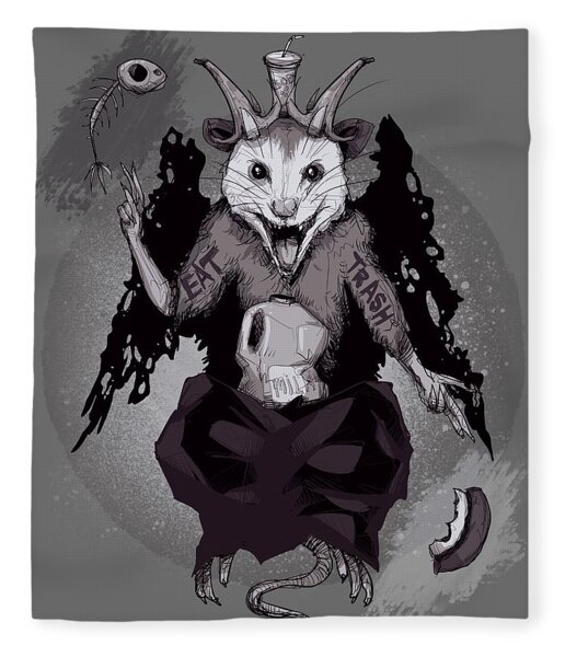 The Devil Baphomet Tarot Card Blanket Gothic Halloween Satanic Decor (60 x  50)