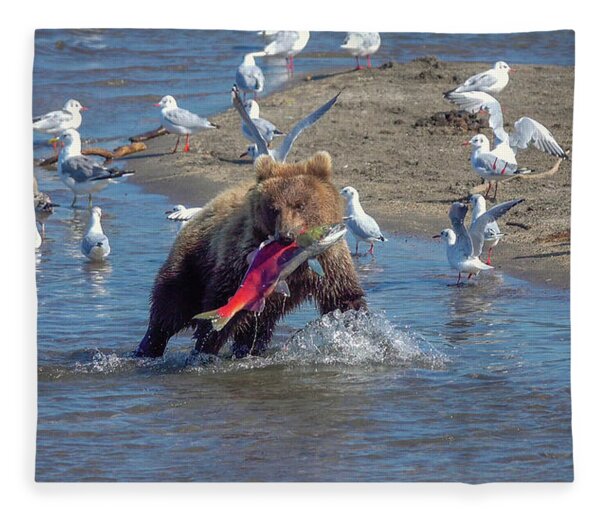 The Kamchatka Peninsula In Siberia Fleece Blanket by Mark Newman 