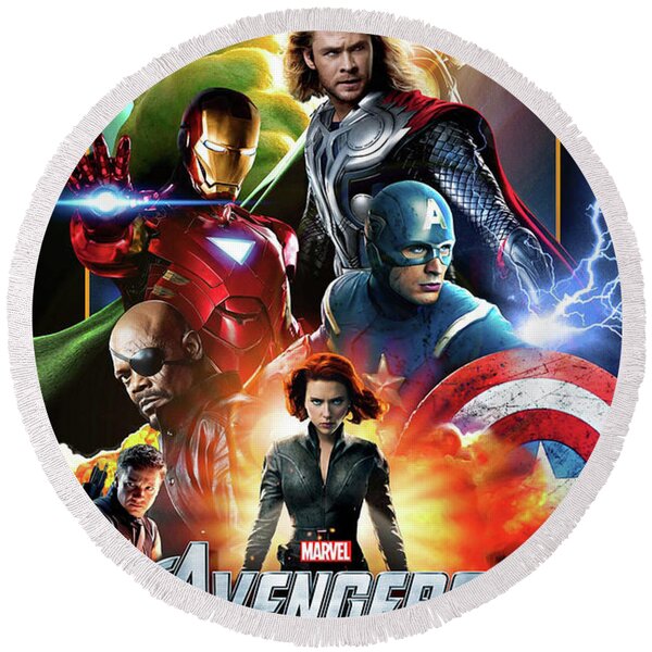Bath Beach Towel Marvel Avengers End Game Hulk Groot Captain America Iron Man 