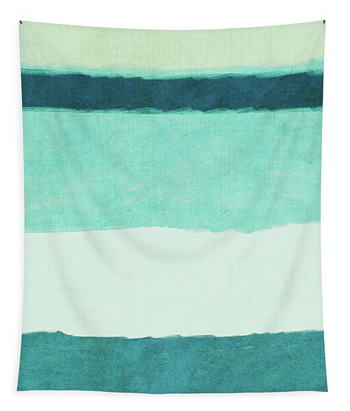 Rectangle Teal Blocks Of Color Ii Tapestry