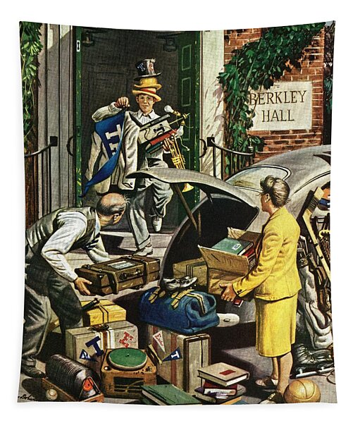 Returning Home From College Tapestry