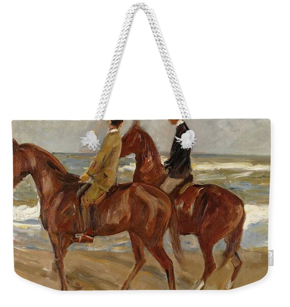Two Riders On The Beach Weekender Tote Bag