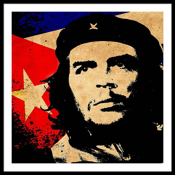 Portrait of Ernesto Che Guevara Recessed Framed Print by