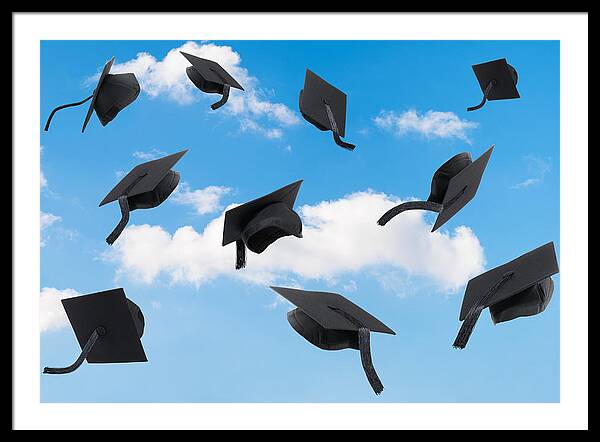 Graduation Caps And Scrolls by Amanda Elwell