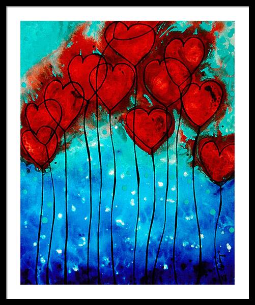 Hearts on Fire - Romantic Art By Sharon Cummings Canvas Print / Canvas Art  by Sharon Cummings - Pixels Merch