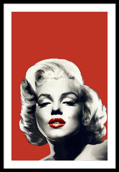 Marilyn Monroe Red Lips Framed Art Prints for Sale - Fine Art America