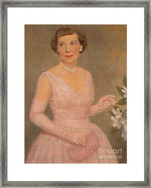 Art print POSTER CANVAS Portrait of Mamie Eisenhower 