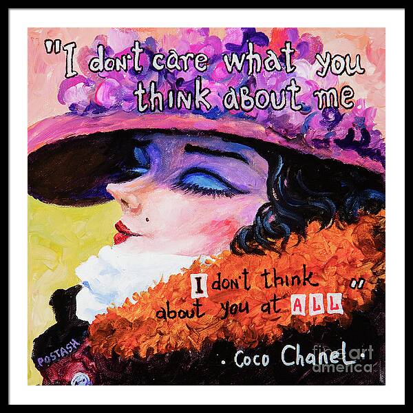 Coco Chanel Quote Inspirational Print Fashion Art Print Chanel Decor framed  art Quote Wall Poster Girls Room Decor - BestOfBharat