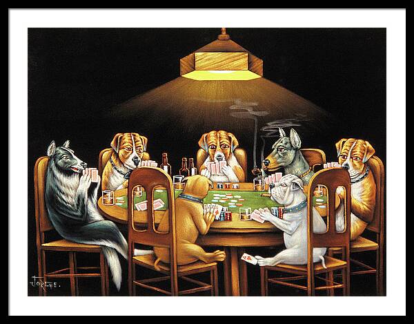 Dogs Playing Poker Framed Art Prints For Sale - Fine Art America