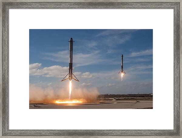 Vandenberg SpaceX Falcon 9s First Landing at California FRAMED PRINT 