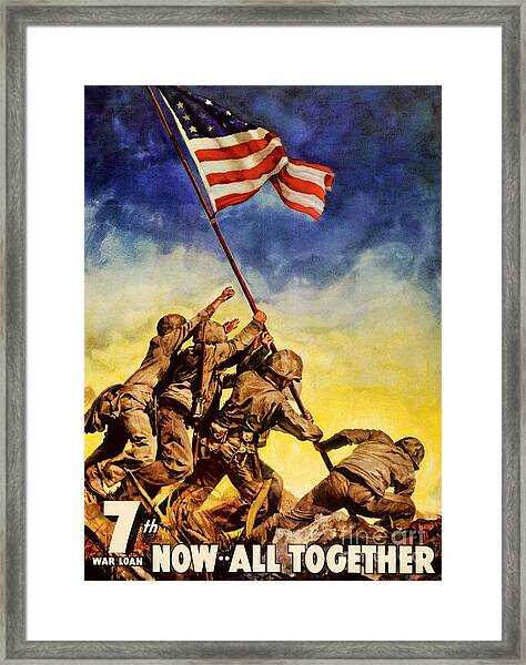 Kydex Infused Iwo Jima Memorial Print w/ Blk  Kydex Approx 7 7/8" x 7 7/8" 