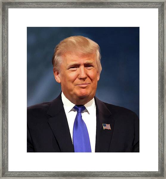 President of the United States....on canvas Framed Portrait of DONALD TRUMP 