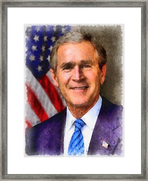 US President George W Bush ***SPECIAL EDITION*** Framed Portrait 