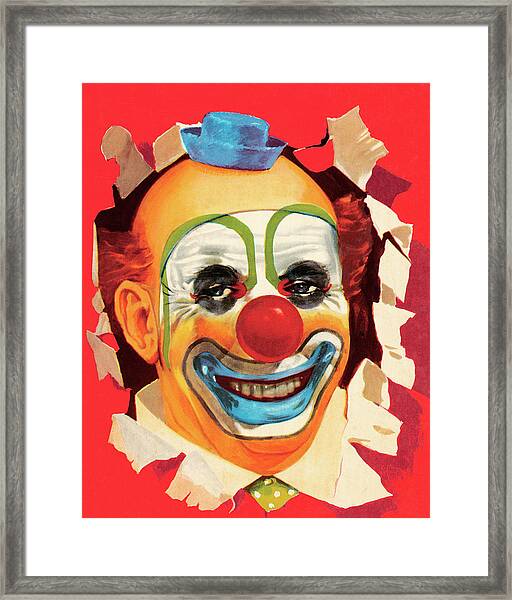 Scary Clown Framed Art Prints | Fine Art America