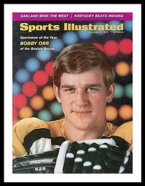 Bobby Orr Signed Boston Bruins 18x21 Framed Poster (PSA) w/Vintage