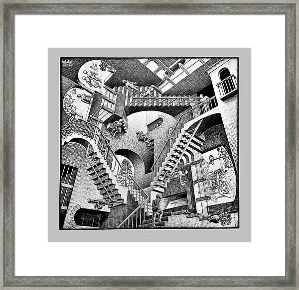 Framed MC Escher Artworks Wall Art Poster 47 36 24 16 Inches 