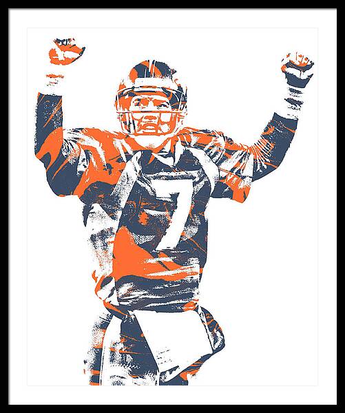 John Elway Denver Broncos Abstract Art 1000 T-Shirt by Joe