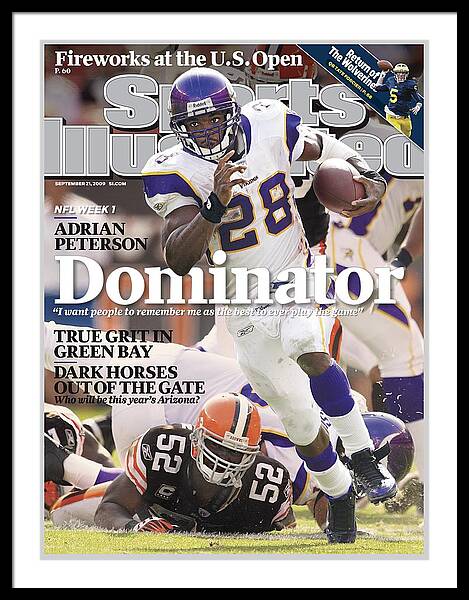 Minnesota Vikings Chuck Foreman Sports Illustrated Cover Framed Print