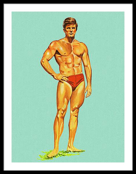 Bodybuilder, artwork F006 / 7342 For sale as Framed Prints, Photos, Wall  Art and Photo Gifts