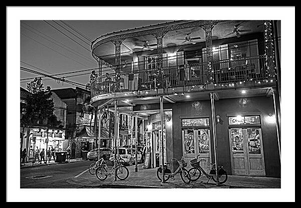 New Orleans Frenchmen Street Balcony New Orleans Louisiana LA black and  white by Toby McGuire