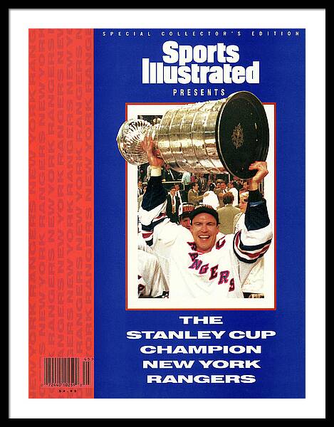 New York Rangers 1994 Stanley Cup Finals Champions 18'' x 14'' Framed  Program Cover Art Print