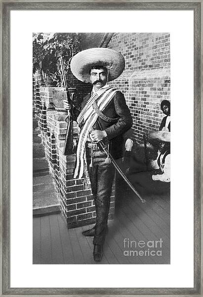 Mexican POP Art Emiliano Zapata Mexican Revolution Framed digital print 