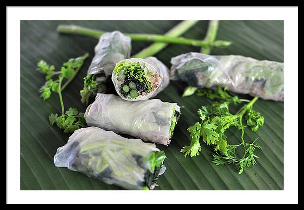 Rice Paper Rolls Framed Print by Photo By Simon Sperling 