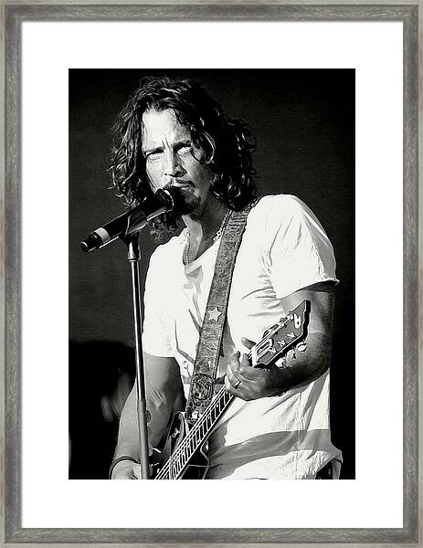 P-521 Chris Cornell Soundgarden Lead Singer B&W 1964-2017 Poster Wall Art Canvas 