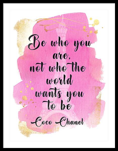 In order to be “Coco Chanel” Inspirational Quote Art Board Print for  Sale by Powerofwordss