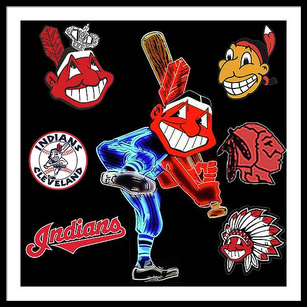 Cleveland Indians Chief Wahoo Kids T-Shirt by Angelista Feline