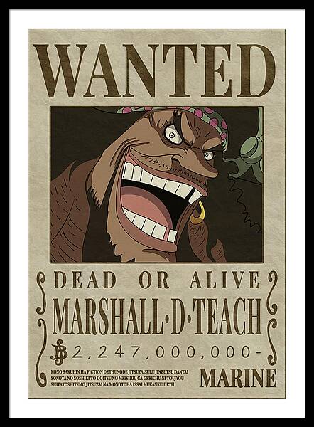 CHOPPER bounty wanted poster one piece Poster by Shiro Vexel - Pixels