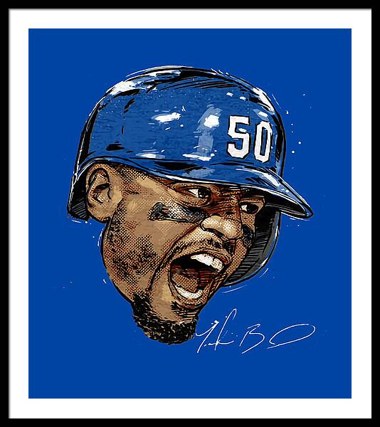 PRINT of Original Acrylic painting - Mookie Betts / Baseball art /  Baseball painting