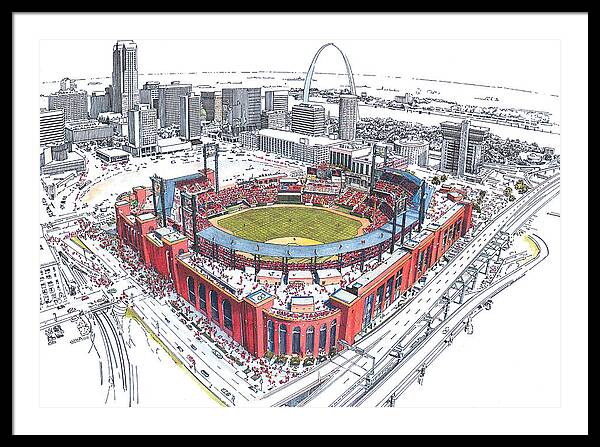 St Louis Cardinals – Former Busch Stadium LIMITED EDITION Pen and Ink and  Watercolor Art Print by John Stoeckley