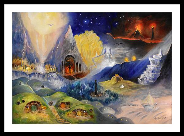 Minas Tirith, The White City of Gondor - The Lord of the Rings Art Framed  Print by Aneta Soukalova - Fine Art America