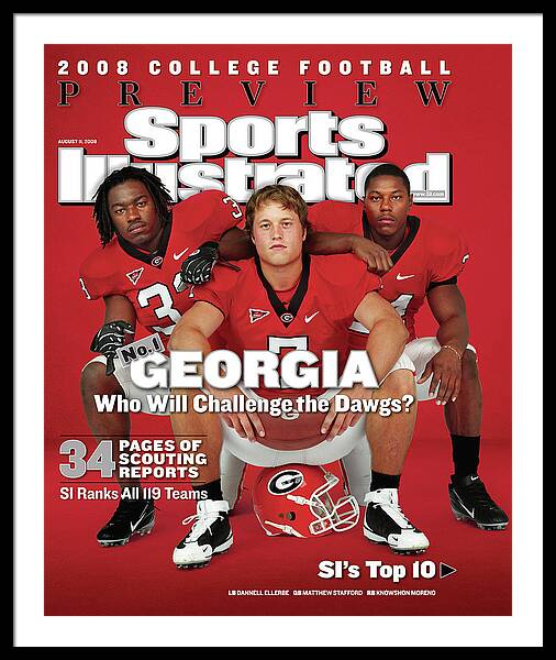 University Of Georgia, 2008 College Football Preview Issue Sports  Illustrated Cover Photograph by Sports Illustrated - Pixels