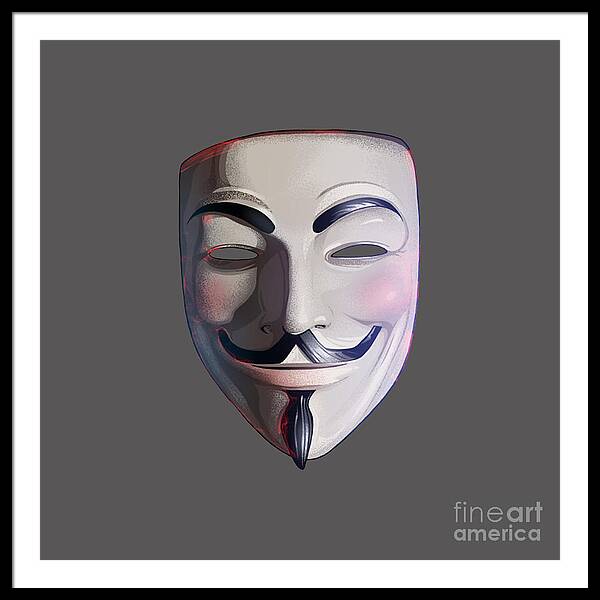 3D file V for Vendetta Mask/ Anonymous Mask/ Guy Fawkes Mask 3d