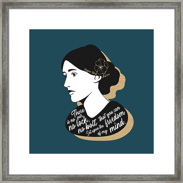 Immagini Stampate Virginia Woolf Quote Office Decor Arte Femminista Virginia Woolf Canvas Painting Letteratura Poster Wall Decor 30x50cm Framless 