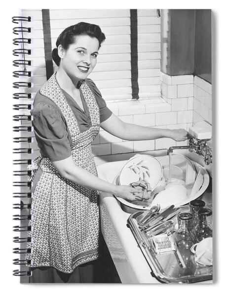 Woman At Sink Washing Dishes by George Marks