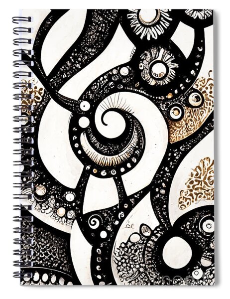 Zentangle wall art, square, pattern Spiral Notebook for Sale by