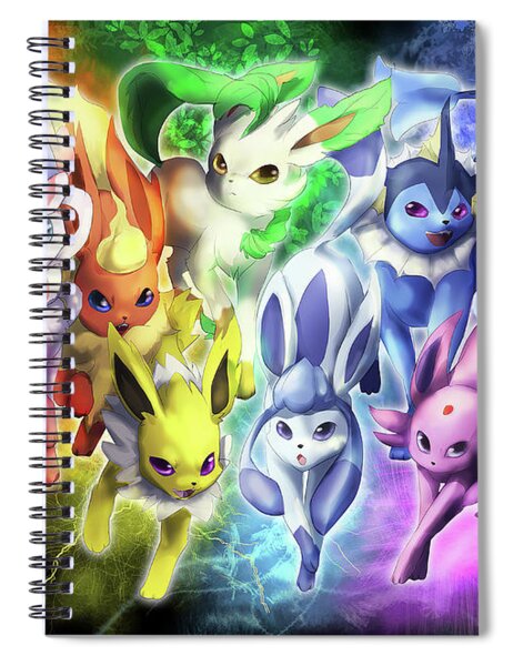 Free Eevee Pokemon Spiral Notebook