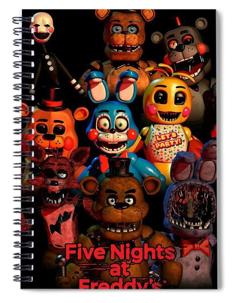 Copy of FNAF Plus Freddy Poster Spiral Notebook for Sale by inb4