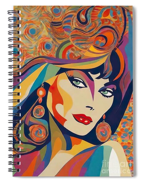 Holographic Paint Spiral Notebook for Sale by sofaro
