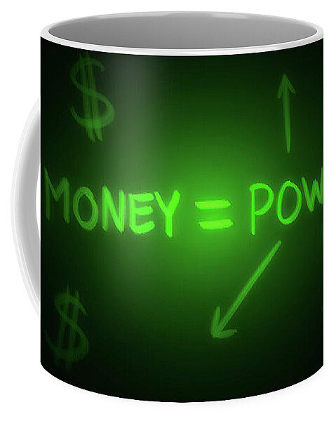 Money Equals Power - Coffee Mug by Matthias Zegveld