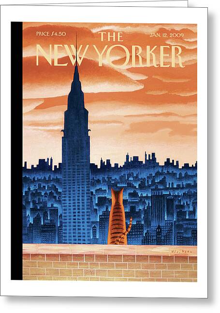 Chrysler Building Paintings Greeting Cards