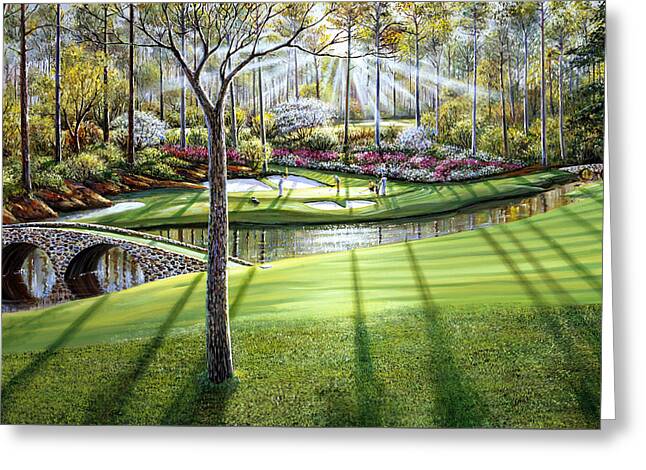 12th Hole Paintings Greeting Cards