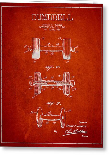 Workout Equipment Patents Greeting Cards